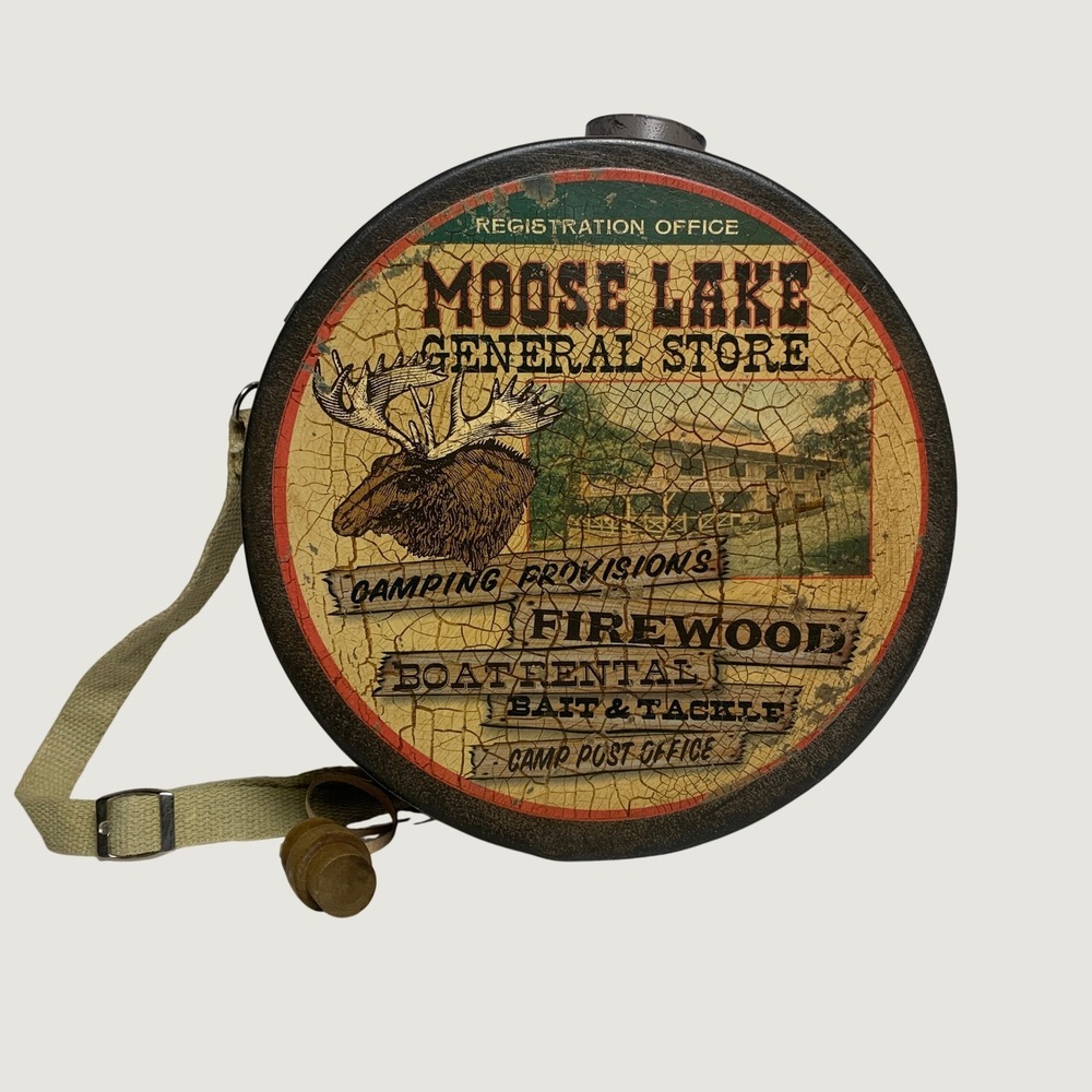 Moose Lake General Store Canteen Decorative Brown Rustic Cabin Lodge Flaw